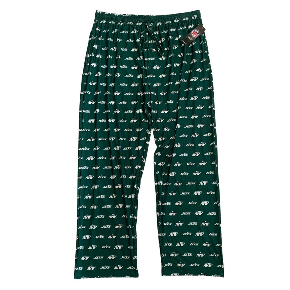 New York Jets NFL Football Mens Sz L Allover Print Sleepwear Pajama Lounge Pants
